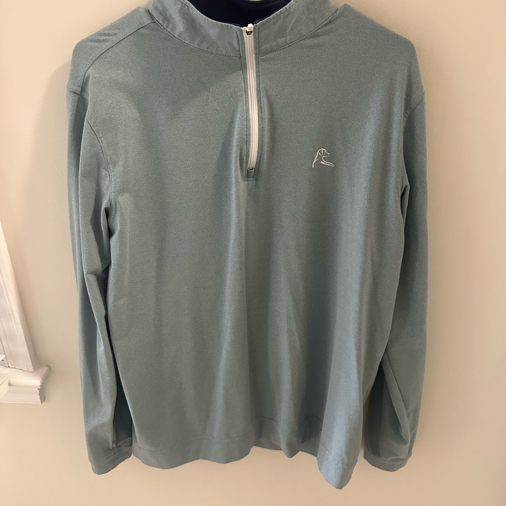 Rhoback Men's Light Blue Zip-Up Sweater
